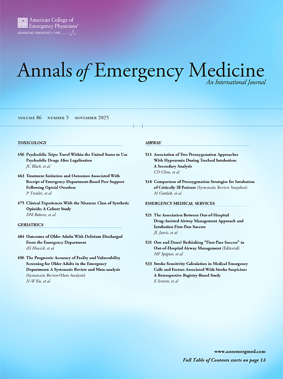 Annals Of Emergency Medicine cover image